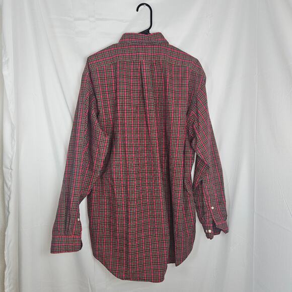 Ralph Lauren Yarmouth Shirt Men Large Plaid Button Down Long Sleeve Preppy Pony - Picture 3 of 10